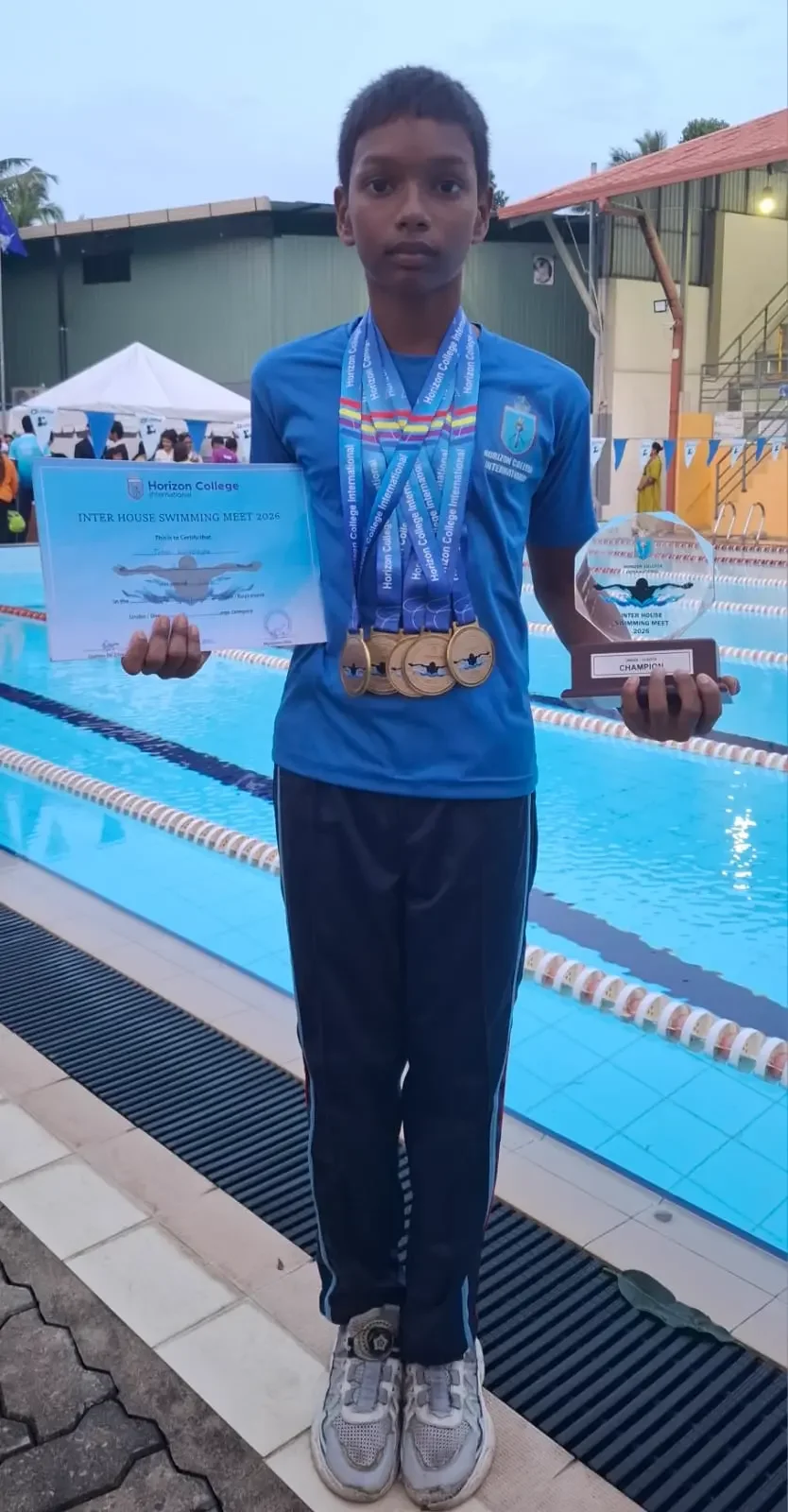 Tehan Swimming Championship Gold Medallist